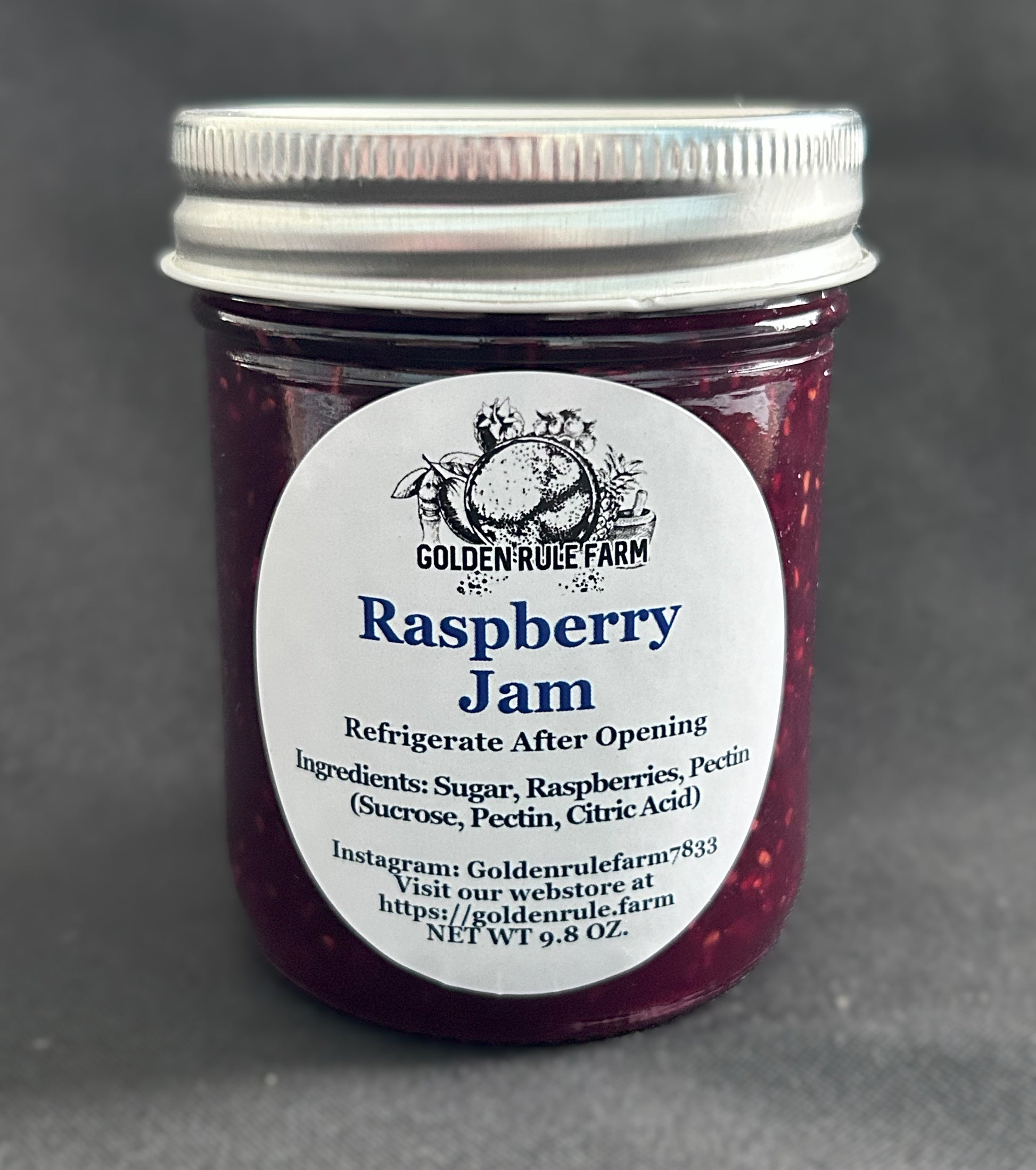 Red Frame For Raspberry Jam Red Raspberry Jam – Golden Rule Gourmet Foods